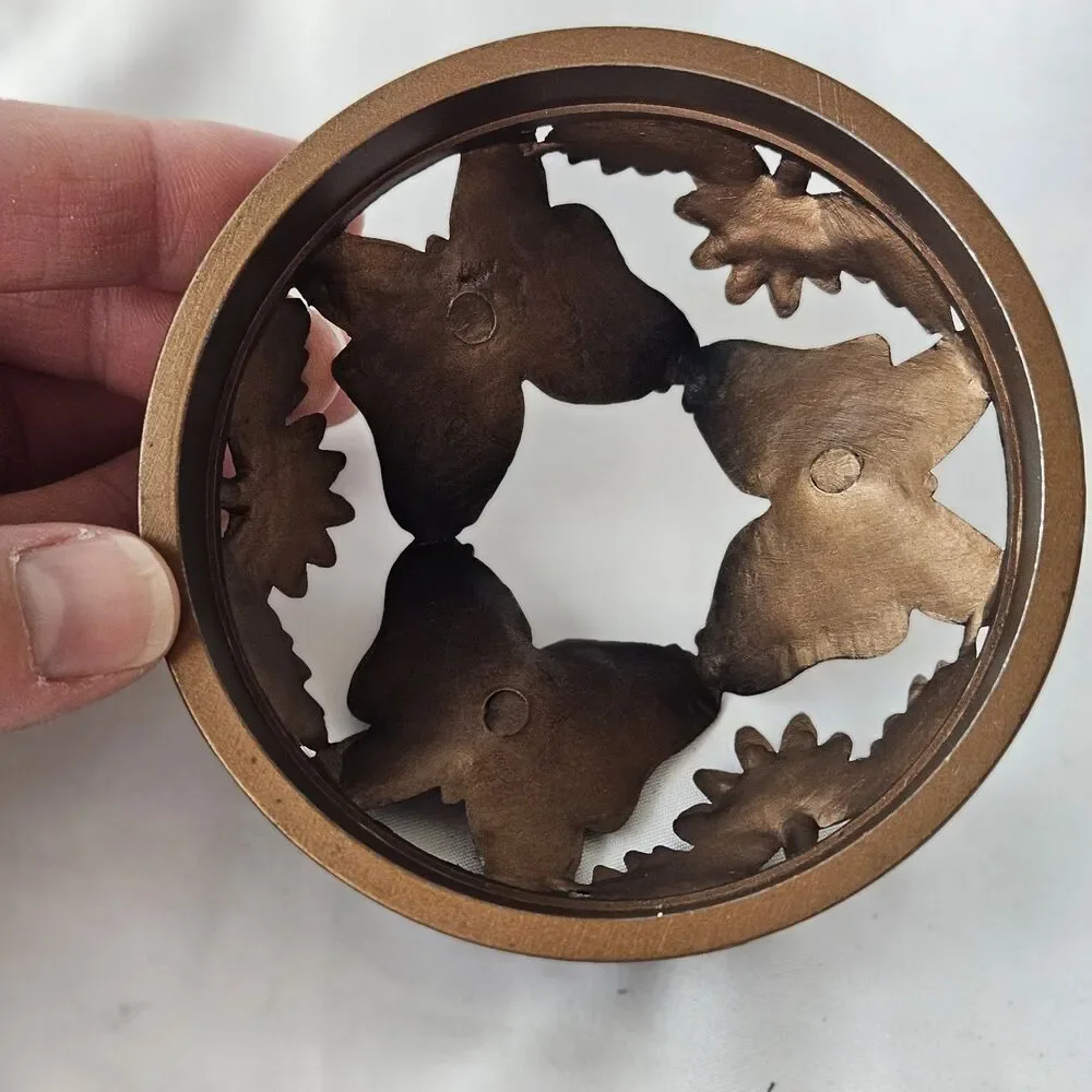 Yankee Candle BUTTERFLIES Illuma-Lid Large Jar CANDLE TOPPER LID Brass